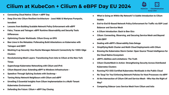 Cilium Talks at KubeCon EU 2024